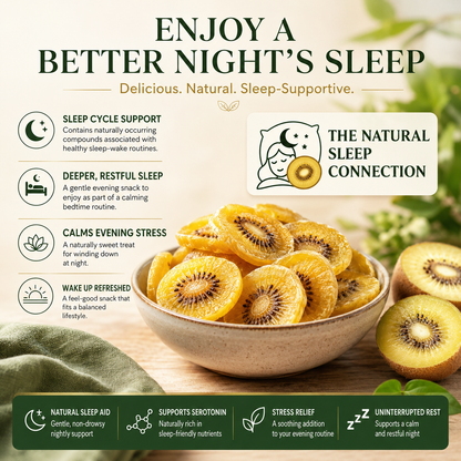 🌿Unlock Deep Sleep Naturally: 🔋Premium Golden Kiwi Slices Rich in Serotonin Precursors to Help You Fall Asleep Faster & Stay Asleep Longer.💤-BP