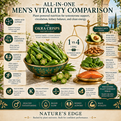 💪More Energy, More Confidence, More Connection – 🔥Premium Okra Crisps for Men-BP