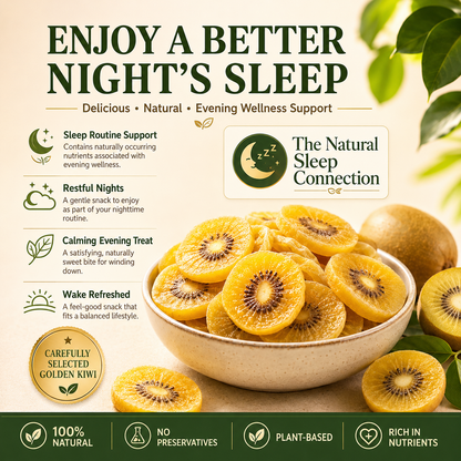 🌿Unlock Deep Sleep Naturally: 🔋Premium Golden Kiwi Slices Rich in Serotonin Precursors to Help You Fall Asleep Faster & Stay Asleep Longer.💤-BP